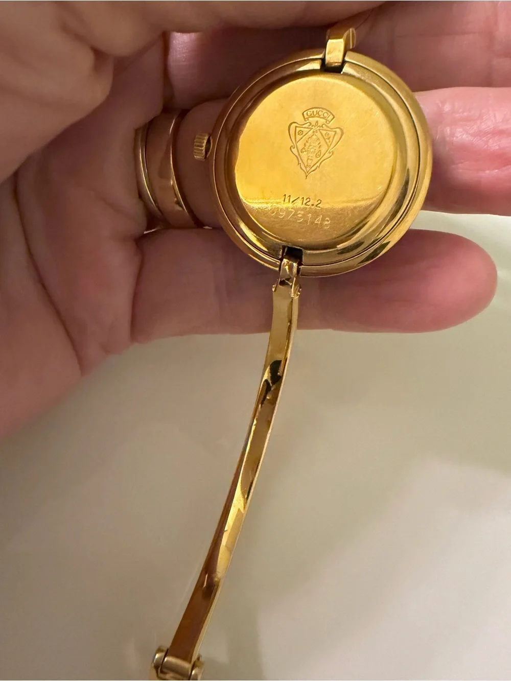 Near Mint~Gucci Interchangeable Bezel Bangle Bracelet Watch with Box/Paper